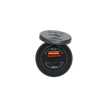 Power line usb lader inbouw met usb-a qc3.0 en usb-c qc4.0