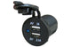 Power line usb lader inbouw met 2x usb-a met maximale laadstroom 3.1a
