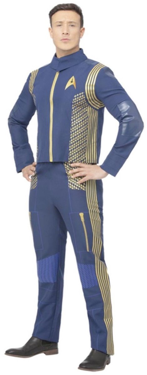 Smiffys - star trek discovery command uniform kostuum - l - blauw
