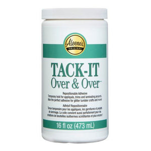 Aleene's • tack-it over over repositionable adhesive 16 fl. oz. jar