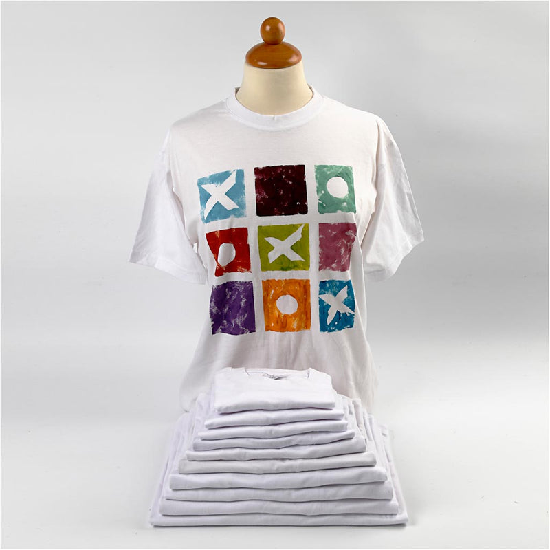 Load image into Gallery viewer, Creativ company https: www.cchobby.nl t-shirts-b-32-cm-afm-3-4-jaar-ronde-hals-145-gr-wit-1-stuk
