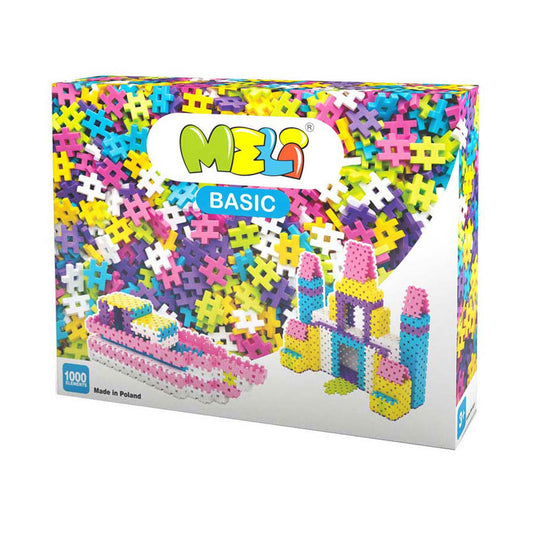 Meli basic roze bouwblokken, 1000dlg.