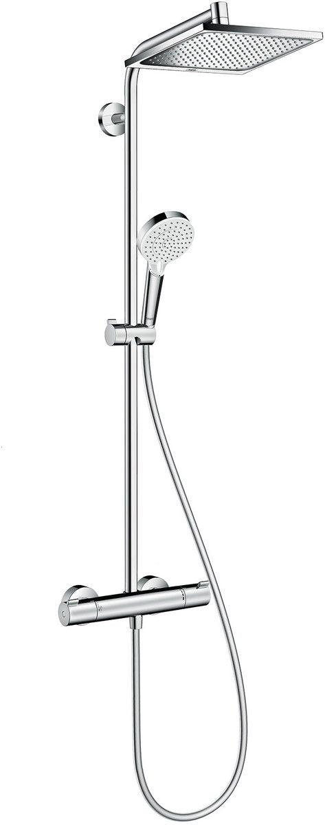 Hansgrohe crometta e - showerpipe - 240mm - 1 straalfunctie - chroom - met thermostaat