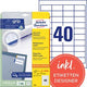Universele etiketten avery zweckform quickpeel wit 1.000 stuks