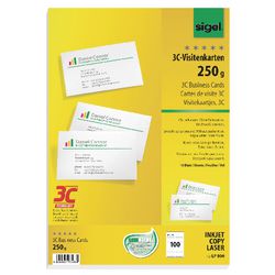 Visitekaartjes sigel 250g m2 hoogwit