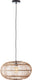 Brilliant woodball - hanglamp - e27 - max 1x60w - zwart rotan
