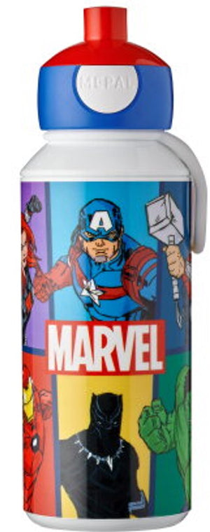 Mepal pop-up drinkfles campus - 400 ml - sluit goed af - drinkbeker voor kinderen - avengers