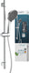 Schütte capri doucherail set - 3 standen - chroom