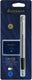Waterman allure-vulpen | chroom | fijne penpunt | inclusief 6 korte blauwe inktpatronen