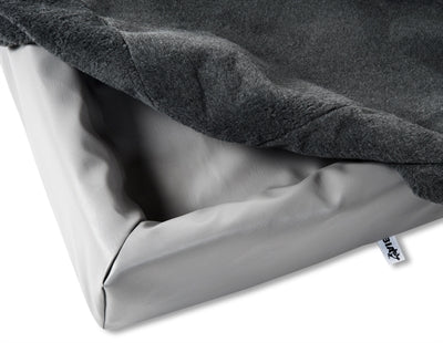 Load image into Gallery viewer, Bia bed fleece hoes hondenmand grijs
