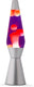 I-total lavalamp - lava lamp - sfeerlamp - 40x11 cm - glas aluminium - 30w - paars met gele lava - zilvergrijs - xl1799