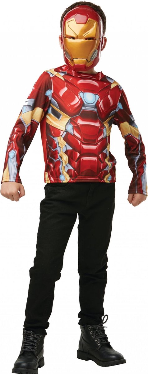 Rubies france - iron man top en masker voor kinderen