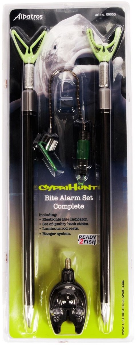 Albatros ready2fish beetmelderset - 2 banksticks - zwart