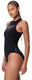 Speedo endurance+ logo hydrasuit 1 piece dames sportbadpak - zwart wit