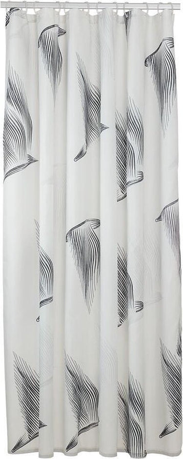 Sealskin birds - douchegordijn 180x200 cm - polyester - zwart wit