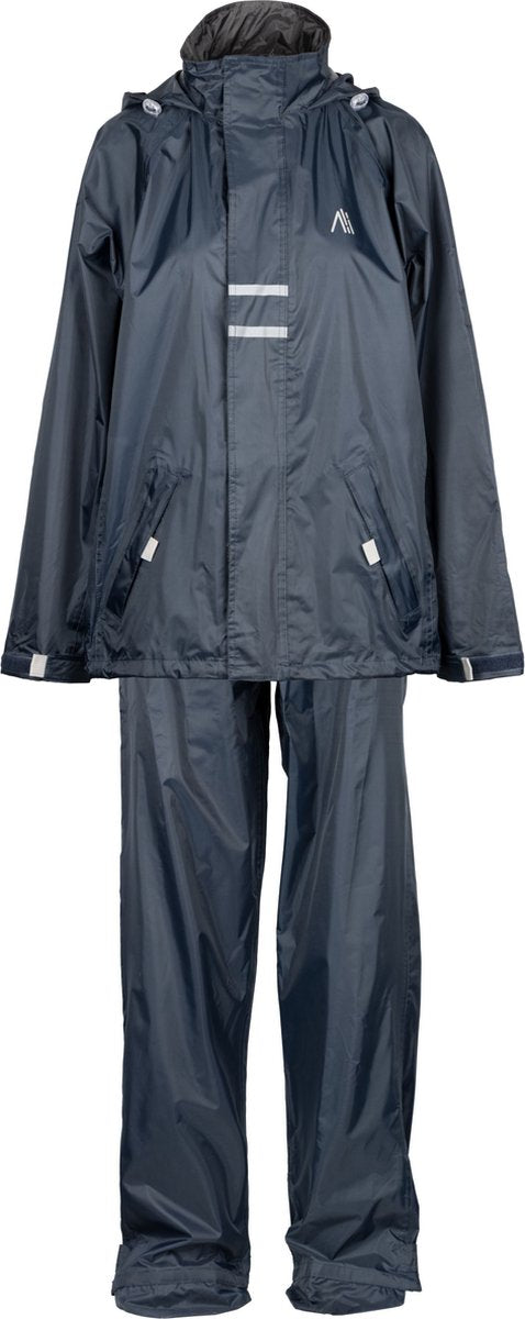 Ralka regenpak waterdicht ademend - junior - reflectie - marine - 176