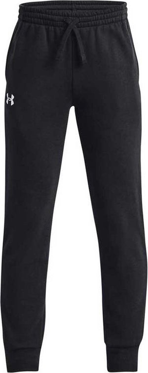 Under armour ua rival fleece joggers-blk jongens sportbroek - zwart - wit