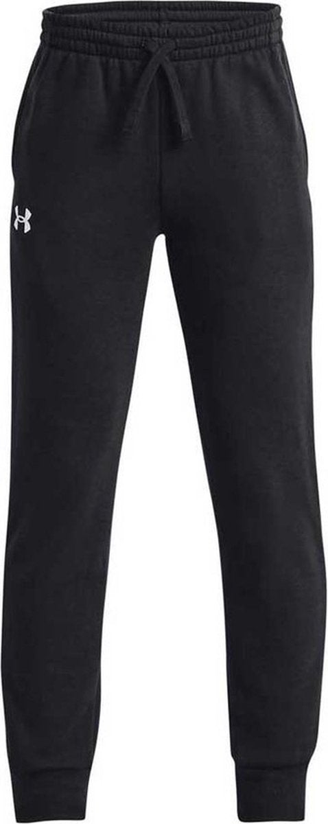 Under armour ua rival fleece joggers-blk jongens sportbroek - zwart - wit