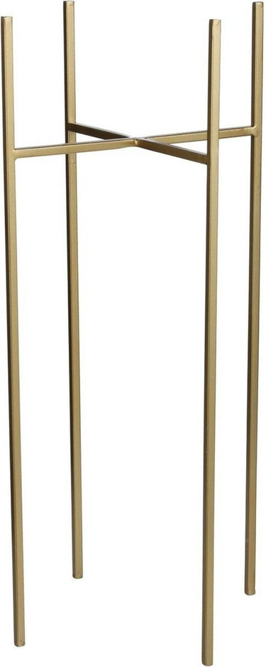 Mica decorations - bloempot plantenpot standaard verhoger - goud - b18.5 x h55 cm - metaal