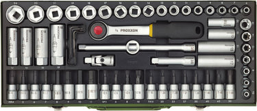 Proxxon 3 8 super compact set, 65 pieces