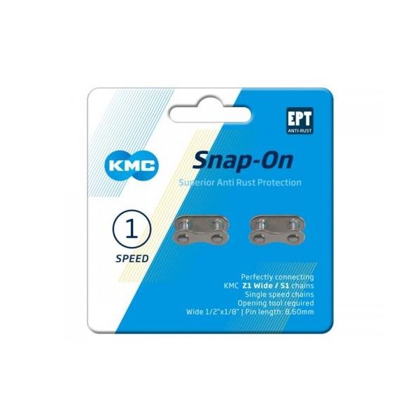Afbeelding laden in galerijviewer, KMC Kettingschakel - Snap-on - 1 8 - 8,60mm - Zilver
