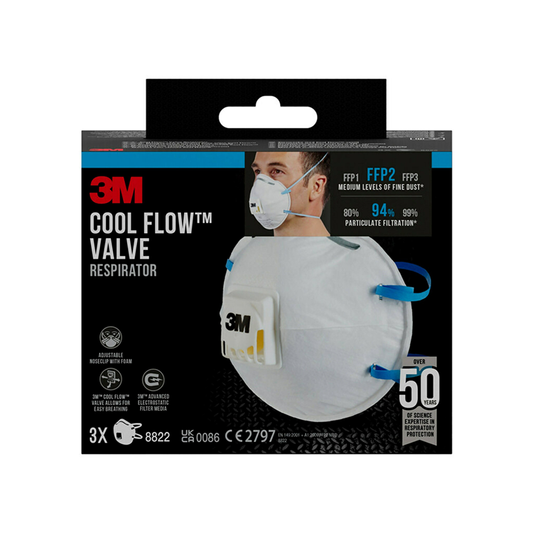 Chargez l'image dans la visionneuse de la galerie, 3m 8822c3 stofmasker met ventiel - ffp2 (3st)
