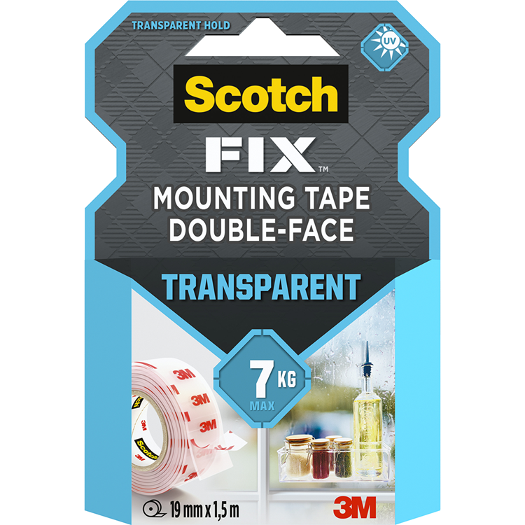 Afbeelding laden in galerijviewer, 3m 1071423 - scotch-fix™ transp montagetape19mmx1,5m, 1 rol pak | 12 stuks

