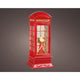 Lumineo led waterspinner telefooncel met kerstman op batterij 11x11x27cm<br>