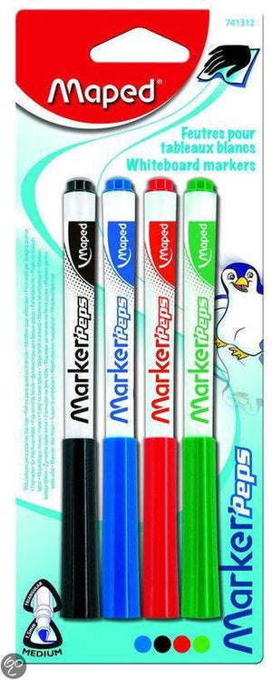 Maped office whitebord viltstiften assorti kleuren x 4