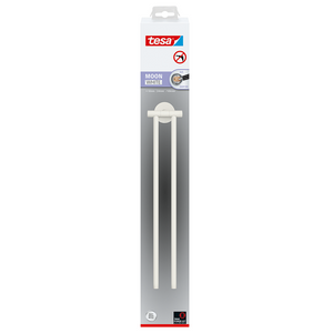 Tesa 1073530 - moon white 2-armige handdoekhouder flexibel wit | 1 stuks