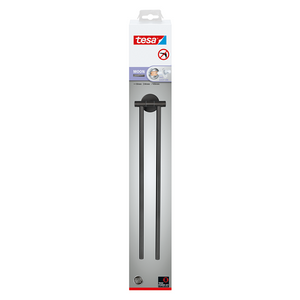 Tesa 1072306 - moon grafiet handdoekhouder 2-armig | 2 stuks