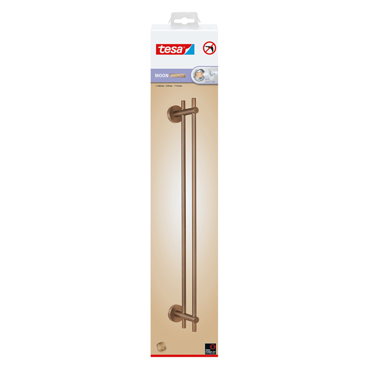 Afbeelding laden in galerijviewer, Tesa 1072316 - moon brons handdoek rek dubbel | 2 stuks
