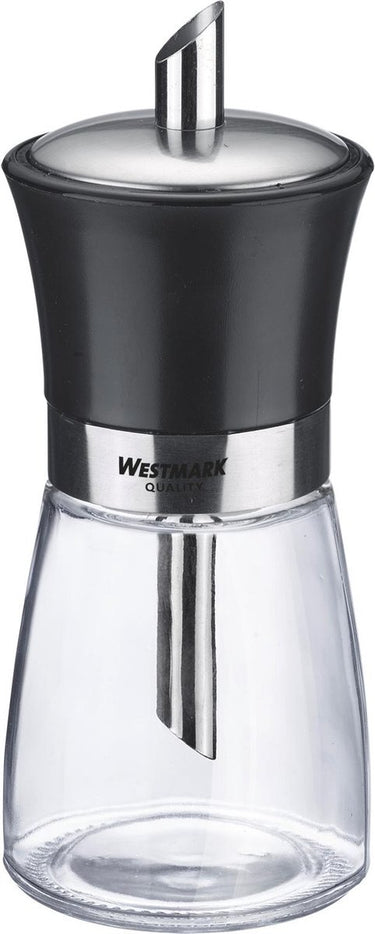 Westmark suikerstrooier, inhoudscapaciteit: 190 ml, glas roestvrij staal kunststof, blacky, transparant zwart zilver, 63592260