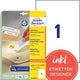 Herkleefbare etiketten avery stick lift wit