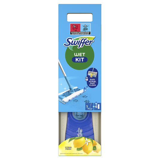 Swiffer 1074501 - wet vloer stof-wis starterkit + 6 wipes | 3 stuks