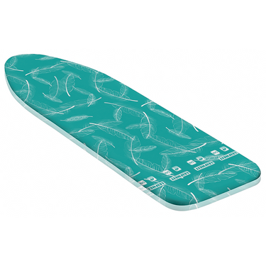 Leifheit strijkplankhoes thermo reflect s m - 125 x 40 cm strijkvlak - 3 mm dikke molton - blauw