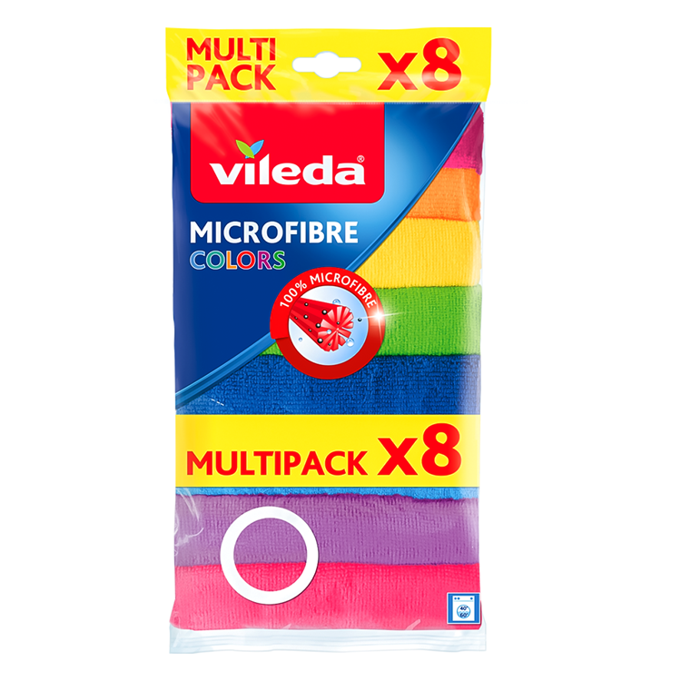Laden Sie das Bild in Galerie -Viewer, Vileda 1063146 - doek colors microvezel x8 | 10 stuks
