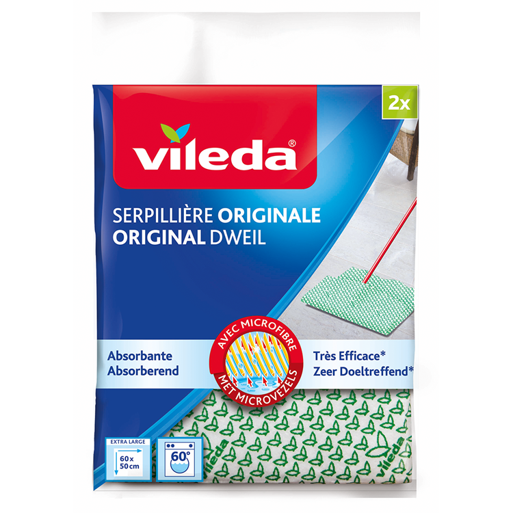 Afbeelding laden in galerijviewer, Vileda 1061461 - original groene dweil 2pk | 6 stuks
