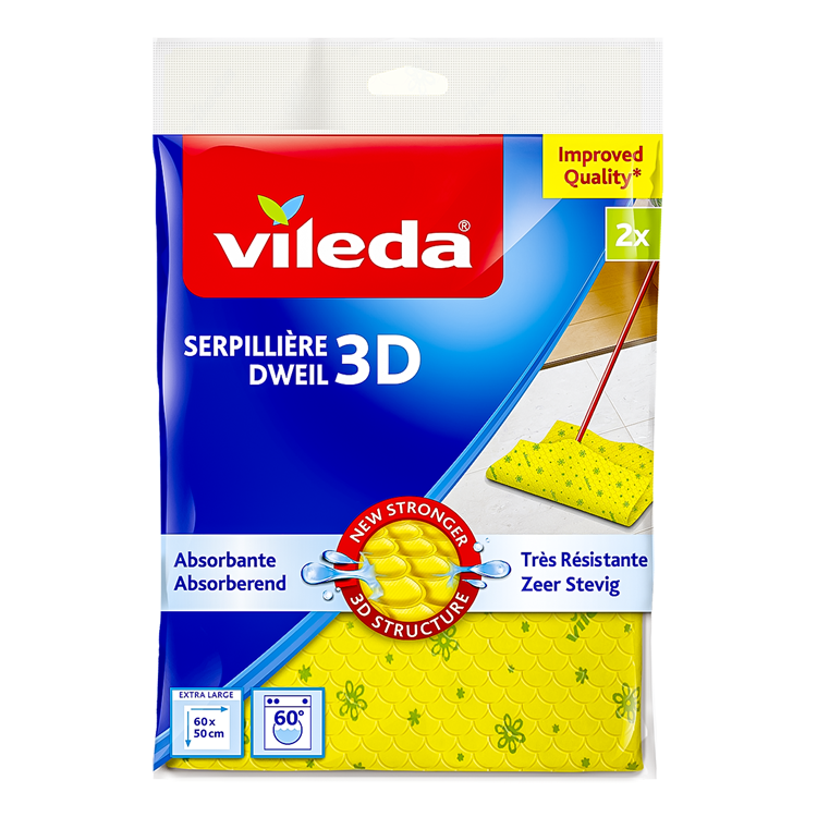 Chargez l'image dans la visionneuse de la galerie, Vileda 1061024 - gele dweil 3d 2pk | 12 stuks
