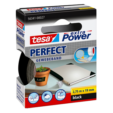 Tesa 1025250 - extra pow.2,75mx19mm zw. | 1 stuks