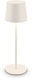 B.k.licht briloner bota - led tafellamp oplaadbaar – dimbaar – draadloos – 33cm hoog – ip44 – voor binnen buiten – op batterij – wit