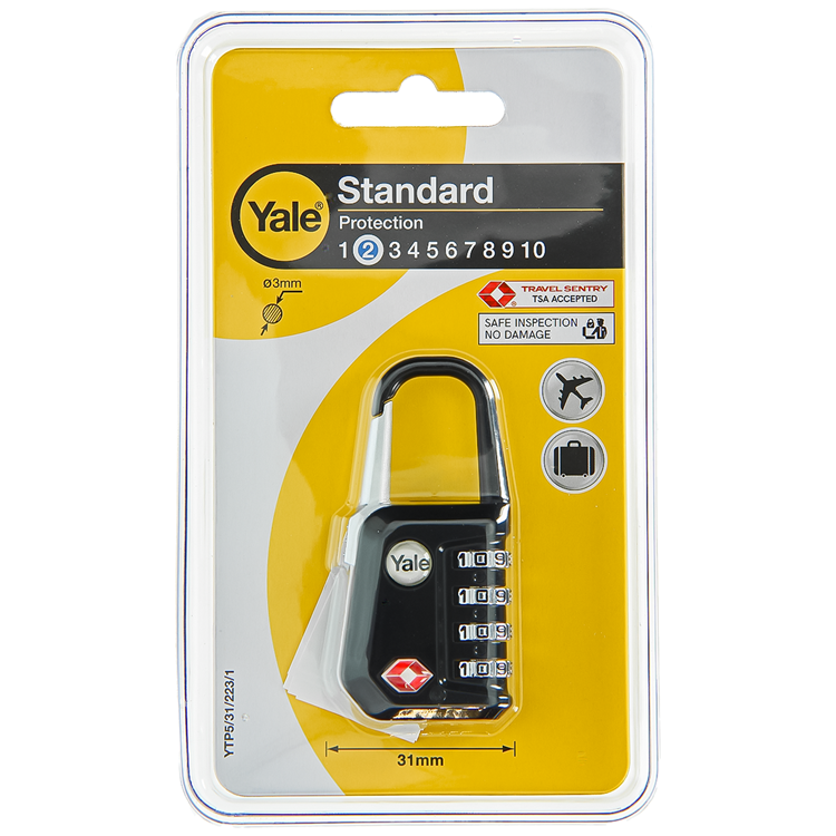 Laden Sie das Bild in Galerie -Viewer, Yale 1060497 - code hangslot tsa zwart | 3 stuks
