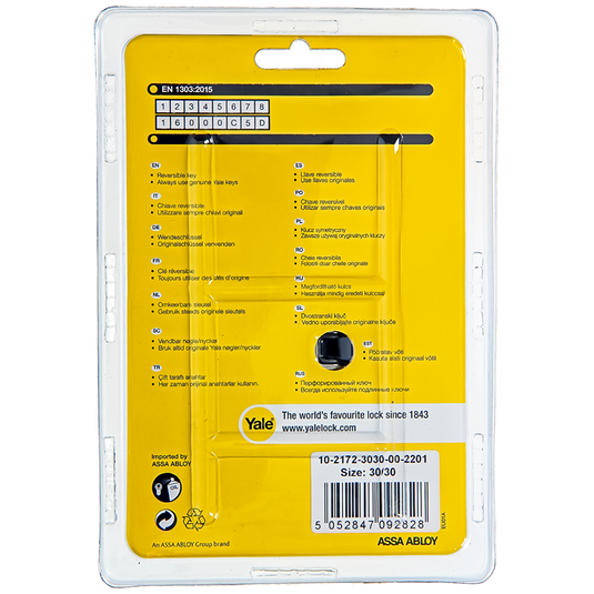 Yale 1060525 - profielcilinder 2100 mv 60mm(30 30) | 2 stuks