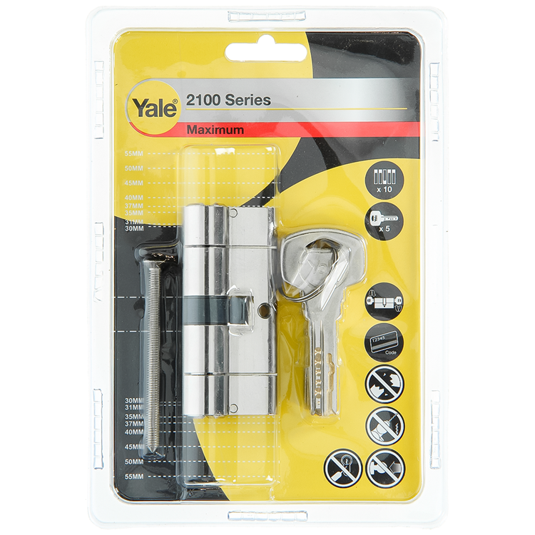 Afbeelding laden in galerijviewer, Yale 1060528 - profielcilinder 2100 mv 70mm(35 35) | 5 stuks

