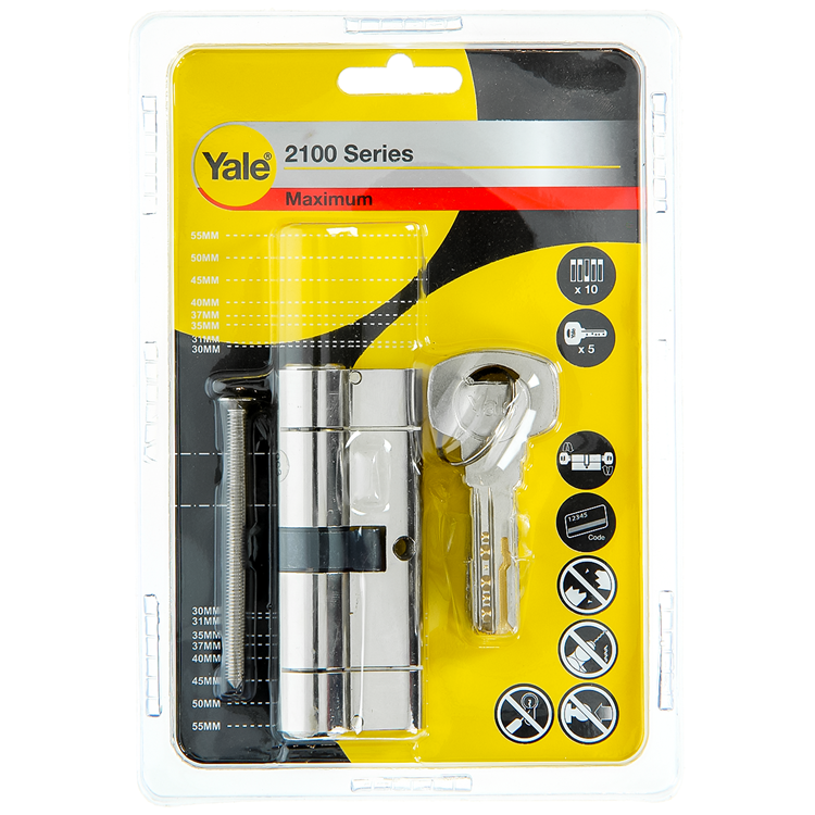 Afbeelding laden in galerijviewer, Yale 1060530 - profielcilinder 2100 mv 80mm(40 40) | 5 stuks
