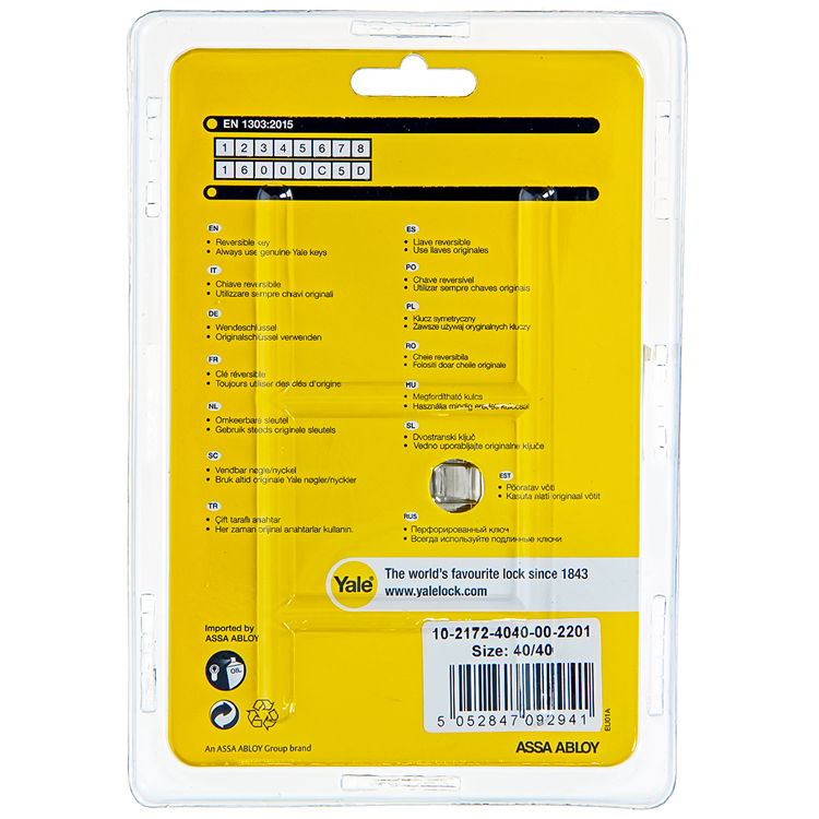 Afbeelding laden in galerijviewer, Yale 1060530 - profielcilinder 2100 mv 80mm(40 40) | 5 stuks
