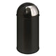 Prullenbak pushcan 34x74x35 40 liter zwart