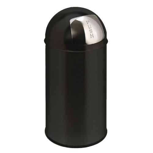 Prullenbak pushcan 34x74x35 40 liter zwart