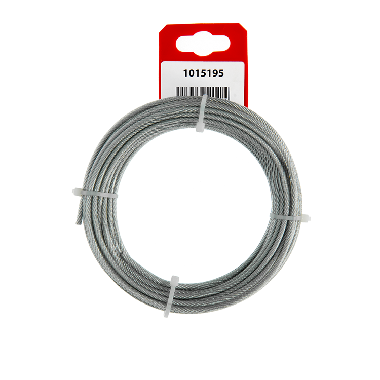 Afbeelding laden in galerijviewer, Mack 1015195 - staalkabel pvc mantel 6x7 10m 2-3mm wll 45 kg din en12385-4 | 5 stuks
