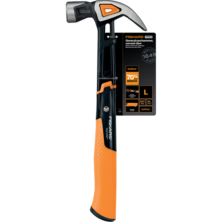 Afbeelding laden in galerijviewer, Fiskars isocore serie - timmermanshamer - 570 g - 34,2 cm - antislip
